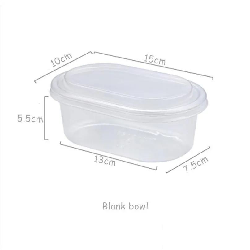 Gift Wrap 500ML Clear Oval Plastic Box Cake Bowl Mousse Yogurt Container Wedding Dessert Packaging Party