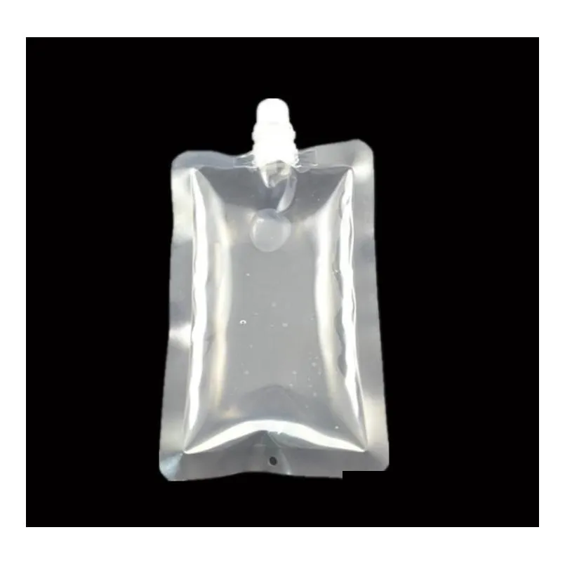 DHL 500pcs 250-500ml Stand-up Plastic Drink Packaging Bag Spout Pouch for Beverage Liquid Juice Milk Coffee Bags SN609