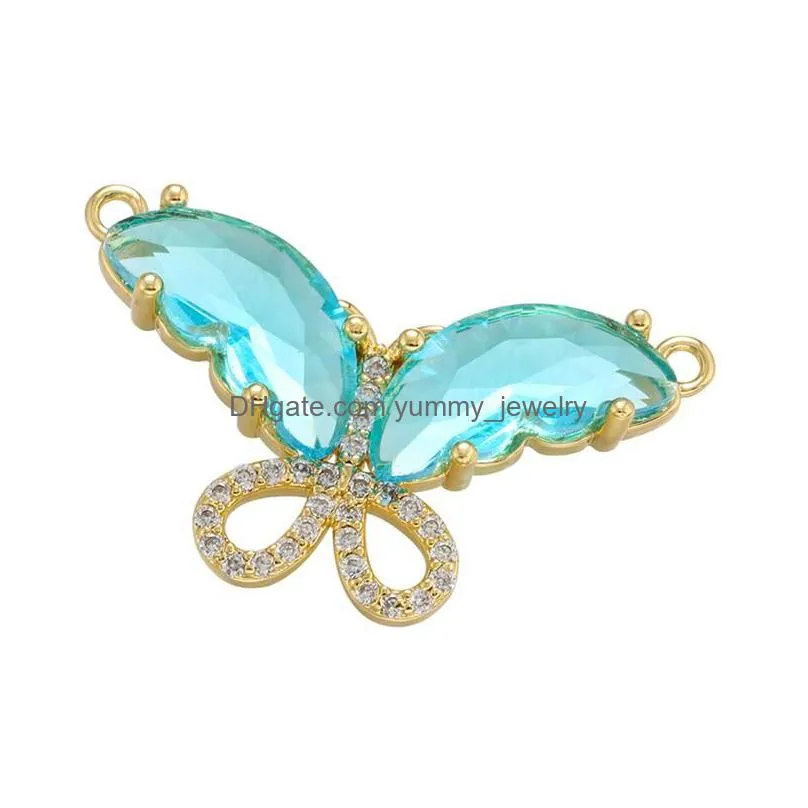 charms gold color butterfly necklace pendant for women diy handmade jewelry accessories wholesale vs494charms