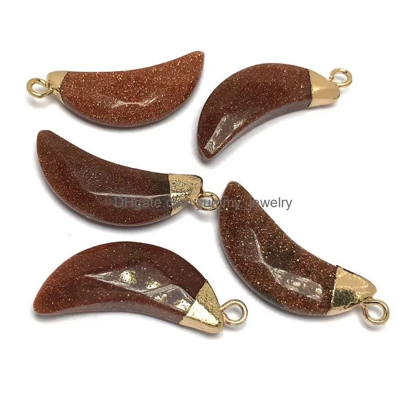 charms 1pc natural semi-precious stone pendant chili shape labradorite for women jewelry making diy necklace earring 10x25mm
