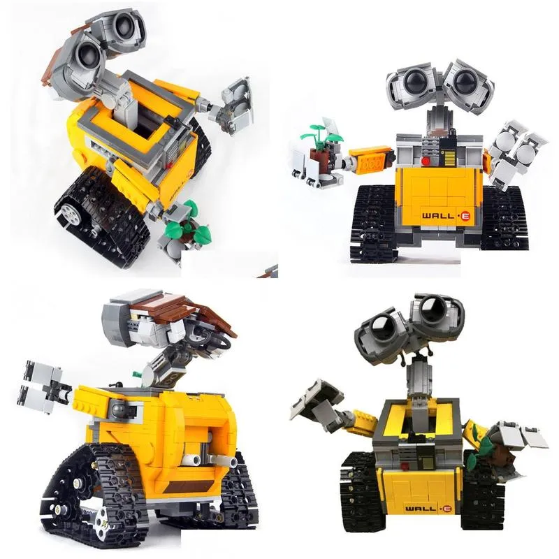 21303 ideas wall e robot building blocks toy 687 pcs robot model building bricks toys children compatible ideas wall e toys c1115