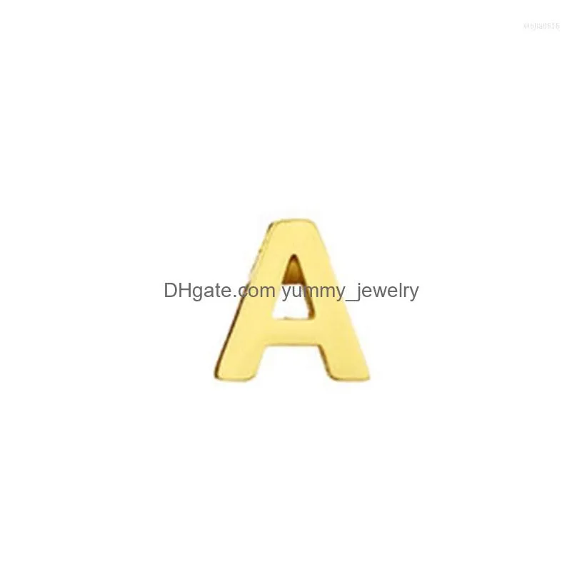 charms name necklace stainless steel initial pendant for women wholesale a-z 26 letter necklaces drop