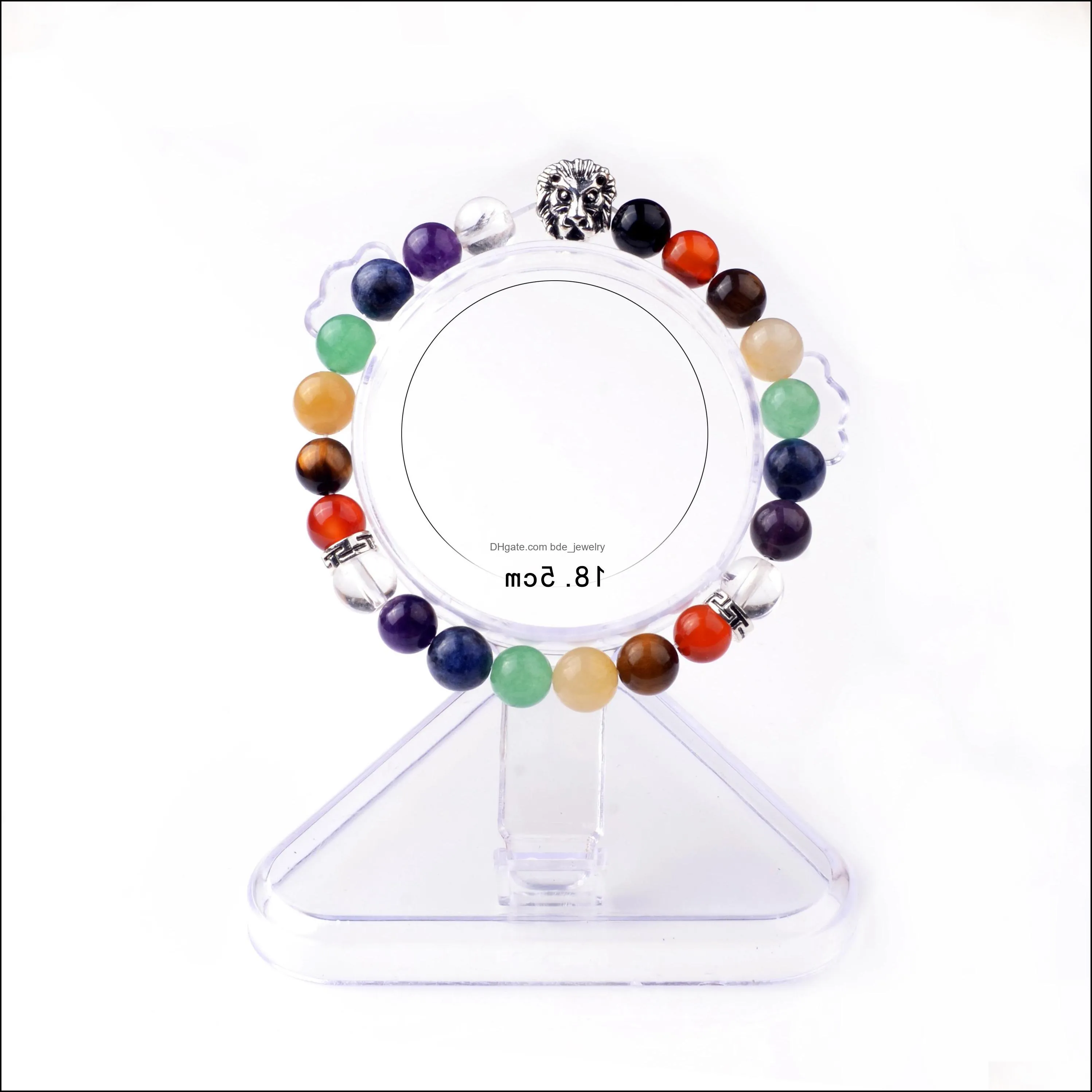 7 jewel chakra  head gemstone bracelet men and women healing treatment yoga bracelet