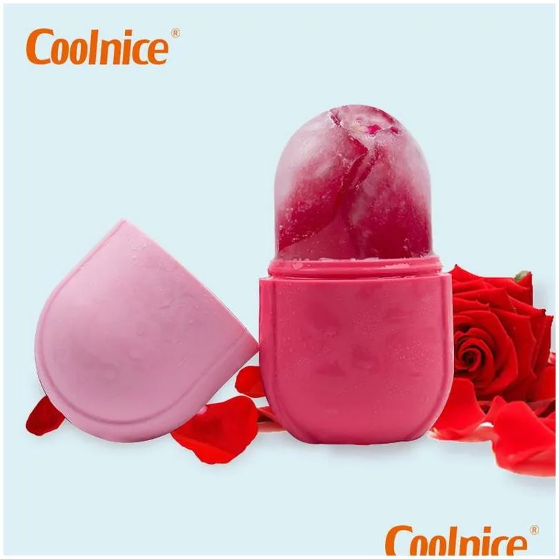 capsule ice roller face massager cube tray reusable silicone facial contouring ball skin care makeup beauty lifting contouring tool