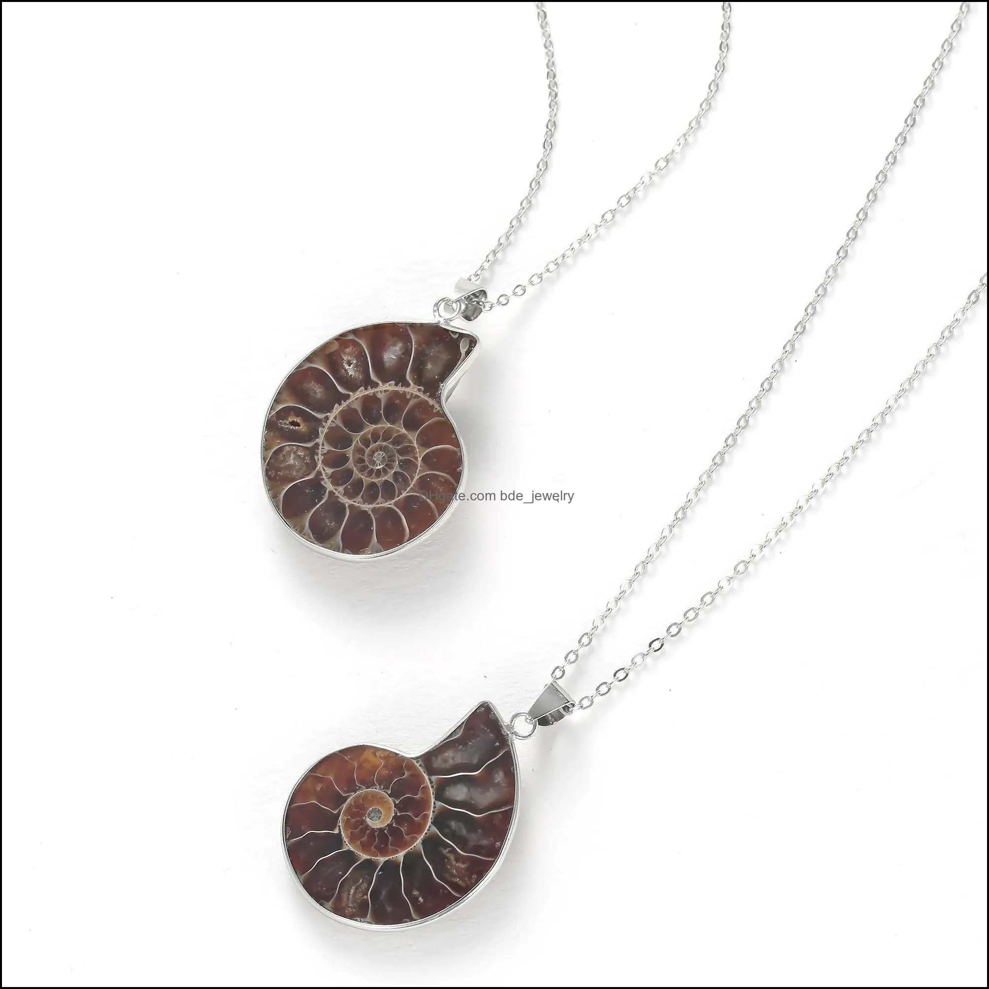 handmade edging natural chrysanthemum fossil pendant earrings for men and women explosion fashion jewelry