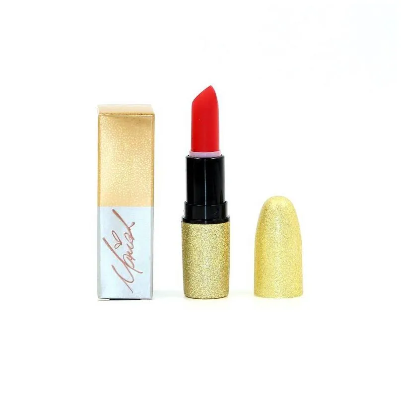 lipstick matte waterproof lipsticks rouge a levres gold tube easy to wear coloris makeup lip stick