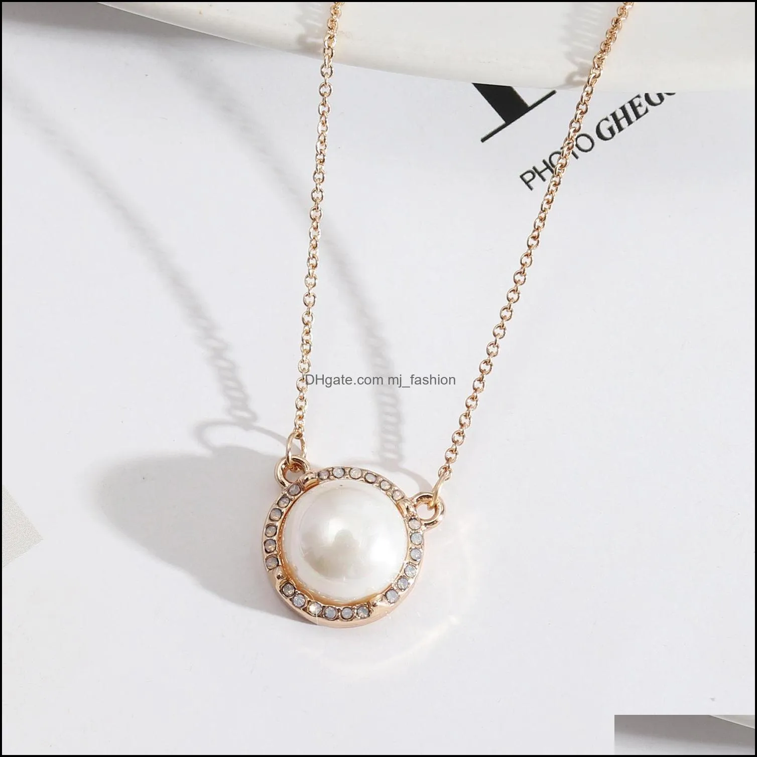 15mm round lapis lazuli pearl turquoise rose natural stone quartz pendant gold chain necklaces geometric accessories jewelry