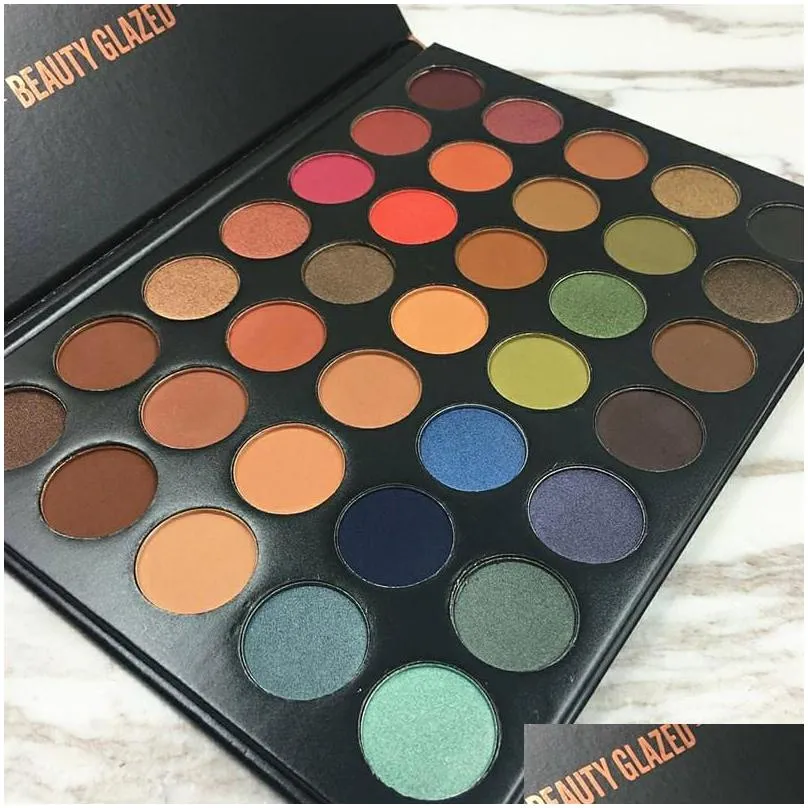 beauty glazed must have 35 color eyeshadow palette luminous matte eye shadow coloris makeup highlighter palettes