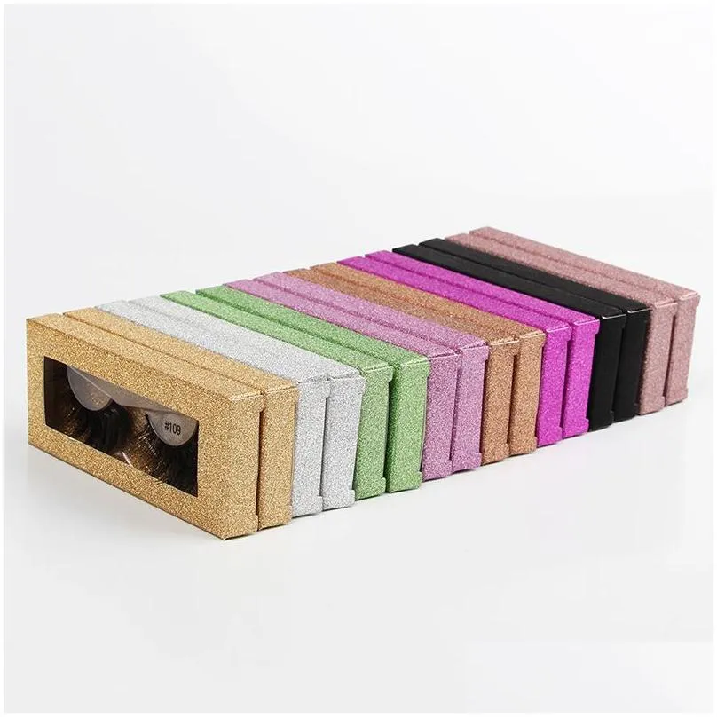 3d individual eyelashes eye lash packaging box handmade natural black cotton stalk makeup eyelash pack