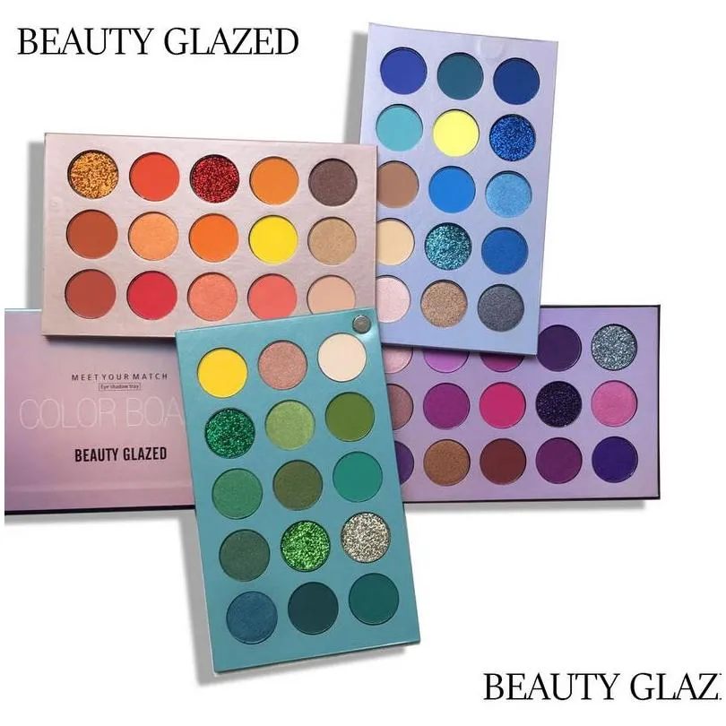 beauty glazed 60 color board eyeshadow palette tray with 4 boards easy to wear shimmer brighten pearl cos stage eyes makeup palettes