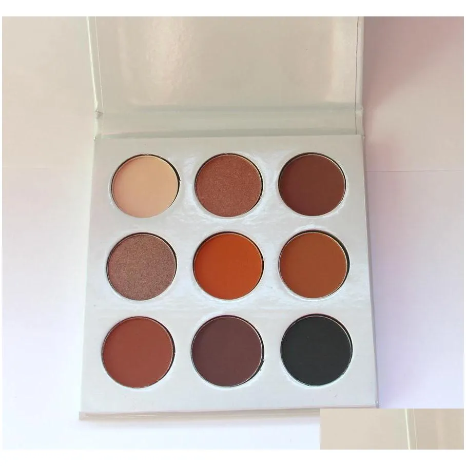 makeup 9 color bronze eyeshadow palette pressed powder palettes easy to wear brighten matte metallic shadow