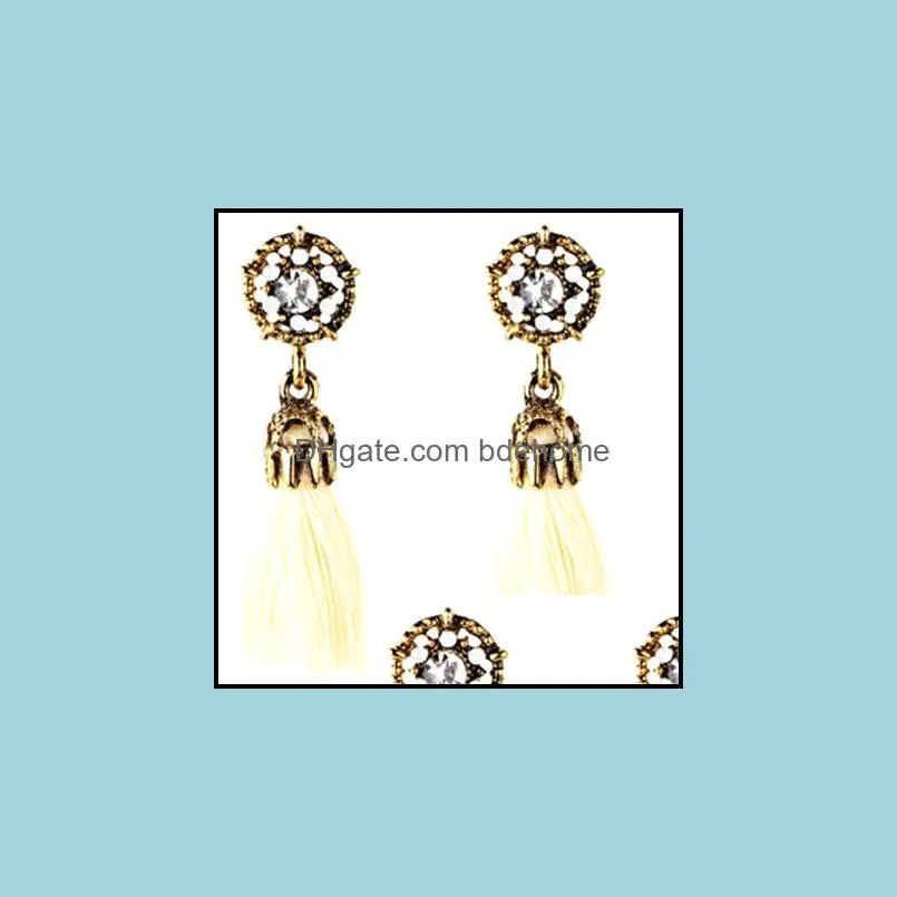 vintage glitter tassel earrings for women in four colors are a versatile winter accessory