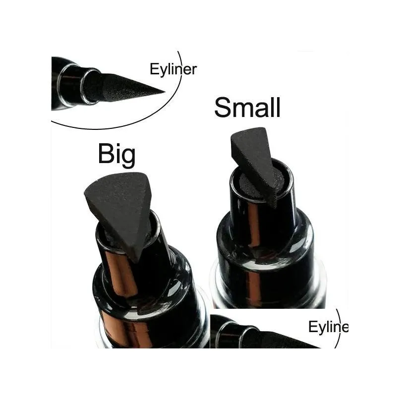 cmaadu wing stamp eyeliner pen liner seals stamps waterproof double head big and small two size for select makeup eyeliners