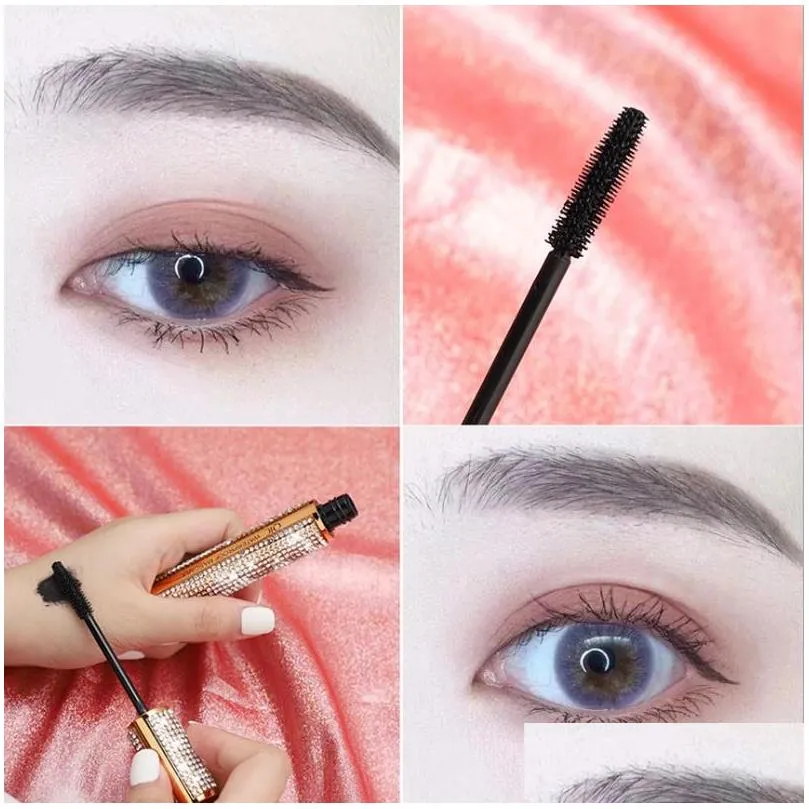 qic mascara starry sky diamond waterproof thick curls lengthening no smudging no blooming makeup black mascaras