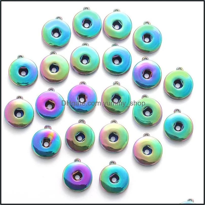 dazzle colour 18mm noosa chunks base pendant for necklace bracelets diy jewelry accessory interchangeable ginger snaps buttons jewelry