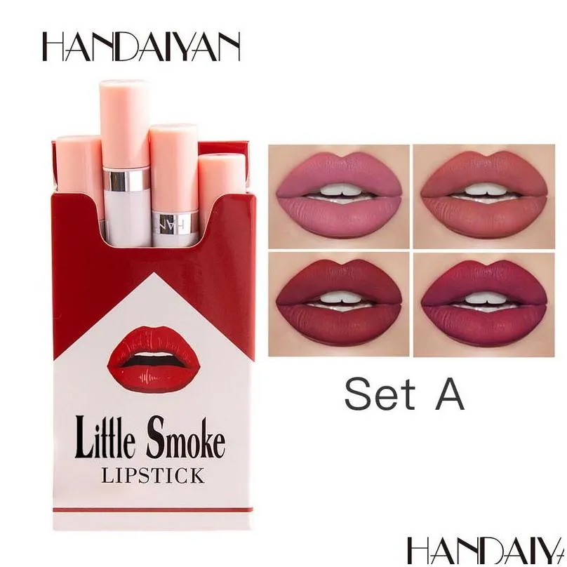 handaiyan lipstick rouge a levre matte cigarette lipsticks set smoke coffret box easy to wear makeup rossetti