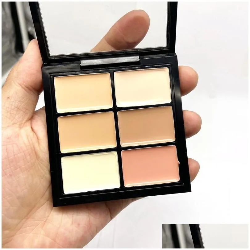 6 colour makeup concealer palette dark circle concealers light full coverage wet coverall moisturizer nutritious brighten pro tattoo covering makeup