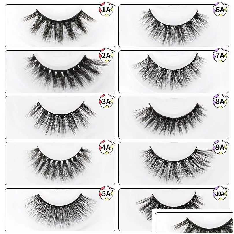 3d natural false eyelashes exaggerated thick mink lashes with star eyelash packaging box wholesales makeup eye lash