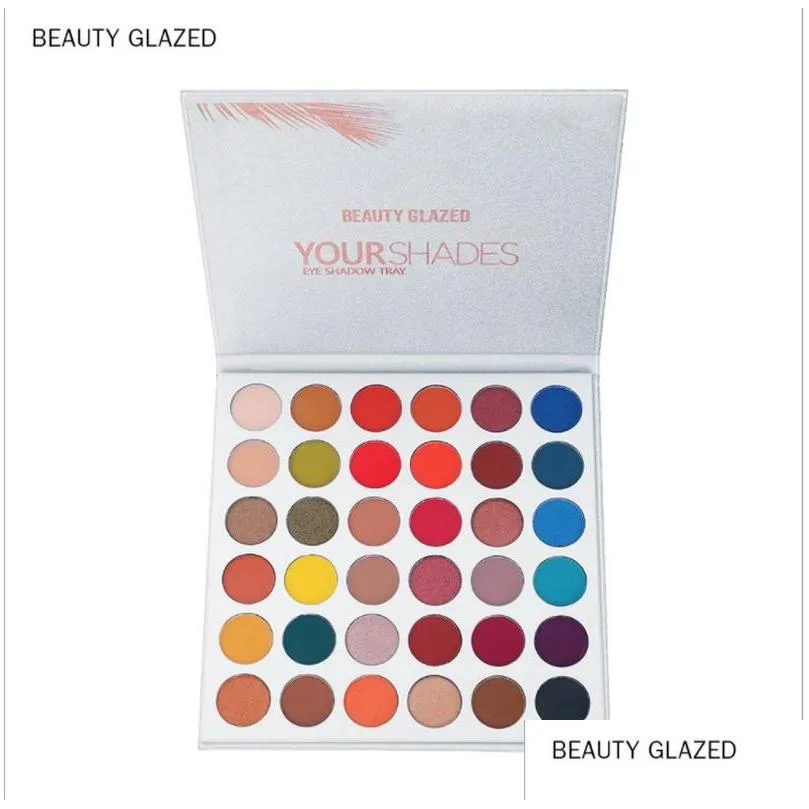 beauty glazed your shades 36 color eyeshadow palette highlight shimmer matte pigment pearlescent metallic makeup eye shadow palettes