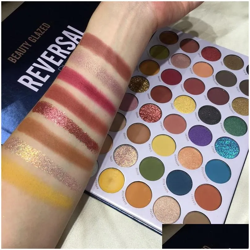 beauty glazed 40 color eyeshadow palette reversal planet eye shadow colorful luminous and matte brighten easy to wear makeup eyes