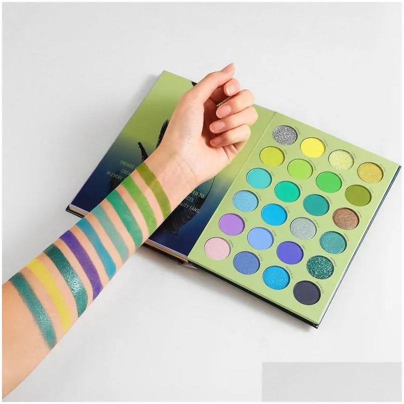 beauty glazed 72 color shades eyeshadow palette with 3 board press powder cosmetics makeup