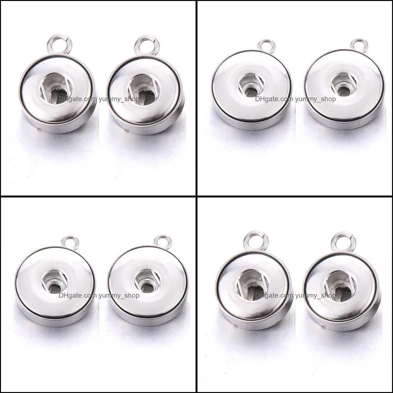 noosa charms stainless steel 18mm snap button pendant accessories findings metal button diy bracelet necklace snaps jewelry making