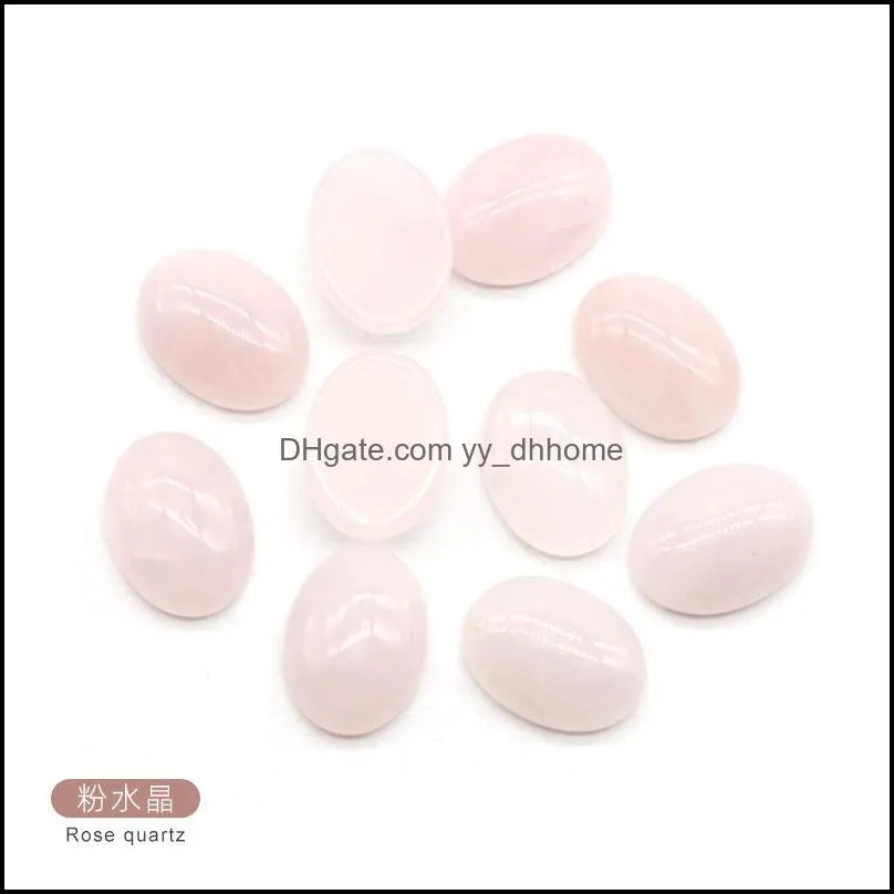 12x16mm flat back assorted loose stone oval cab cabochons beads for jewelry making healing crystal wholesale