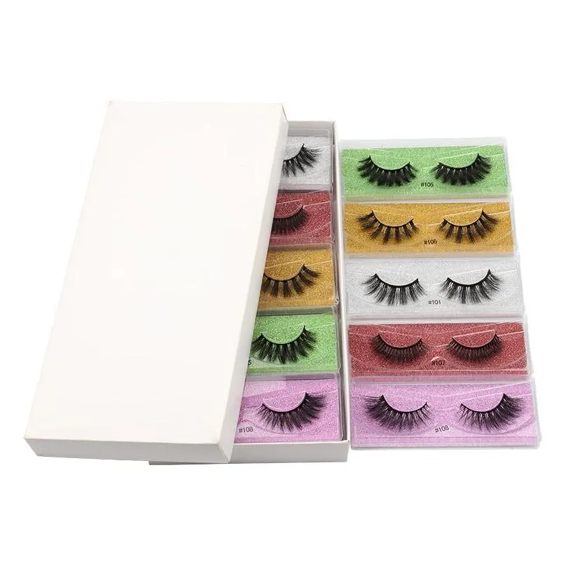 lash case for lashes color eyelash 3d mink false eyelashes packaging box multicolor bottom card mixing makeup