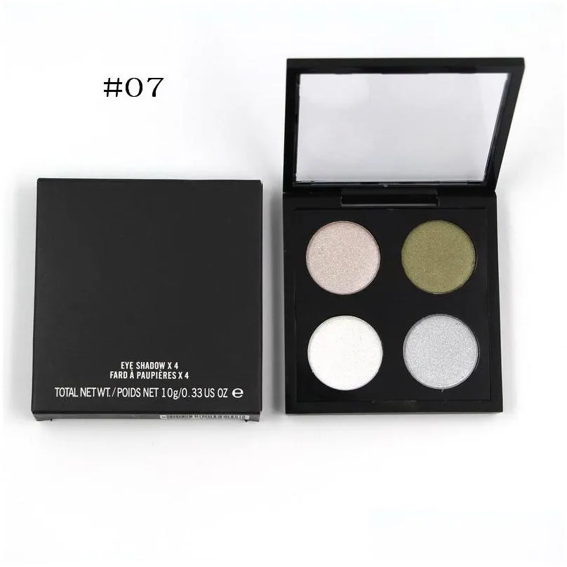 luxury makeup beauty pro colour 4 eye shadow pallete compact colorful shimmer natural easy to wear brighten eyeshadow
