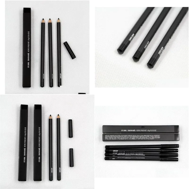 crayon smolder eye kohl black color waterproof eyeliner pencil with box easy to wear longlasting natural cosmetic makeup eye liner