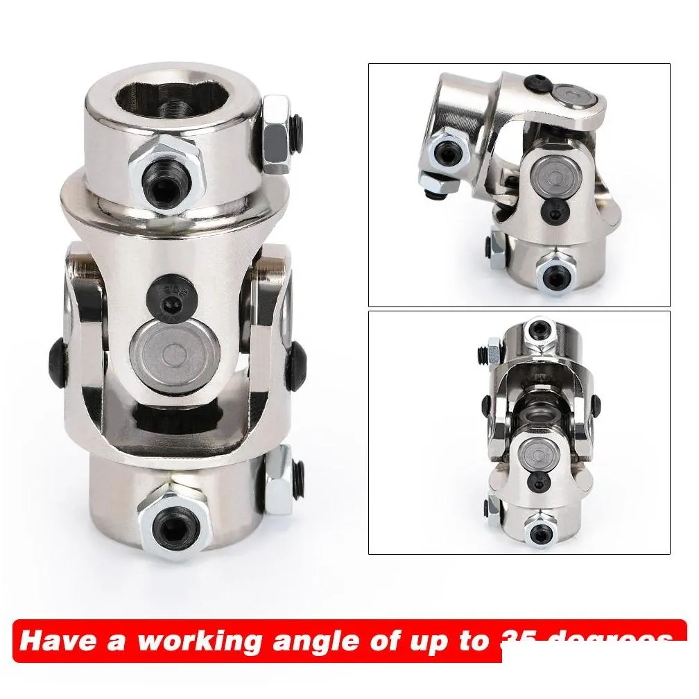 pqy 3/4 dd x 3/4 dd nickel plating single steering shaft universal u joint total length 83mm 31/4 pqysjs01