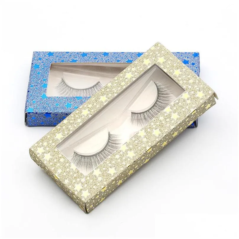 empty square eye lash packaging box for 1 pair multicolor frosted case makeup mink hair eyelash cases