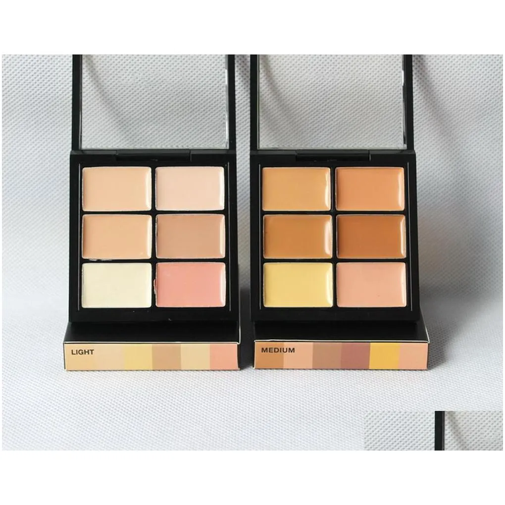 6 colour makeup concealer palette dark circle concealers light full coverage wet coverall moisturizer nutritious brighten pro tattoo covering makeup