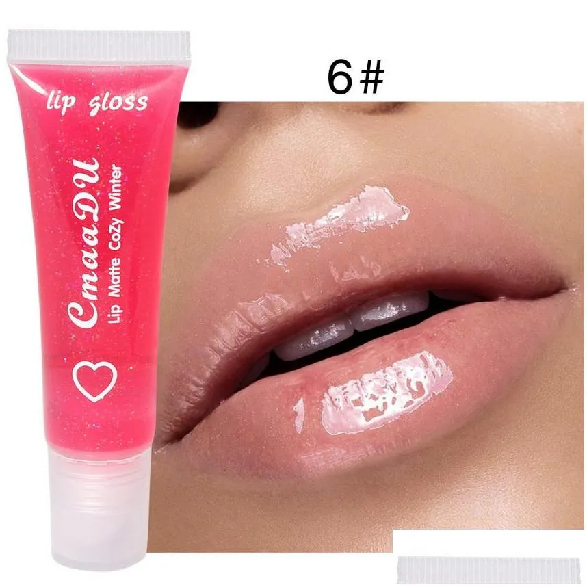 six colors lip gloss lips glaze cmaadu brand matte cozy winter lips balm transparent moisturizing lipgloss 10ml