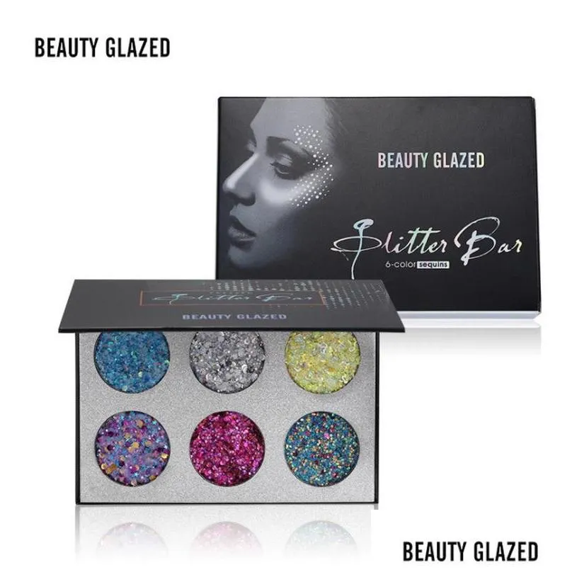 beauty glazed sequin and glitter eye shadow palette multi function diamond shimmer pressed makeup eyeshadow glitter