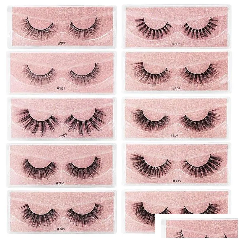 3d faux eyelashes color lashes packaging box colored bottom card eyelash cases natural thick exaggerated luxury makeup lash extension