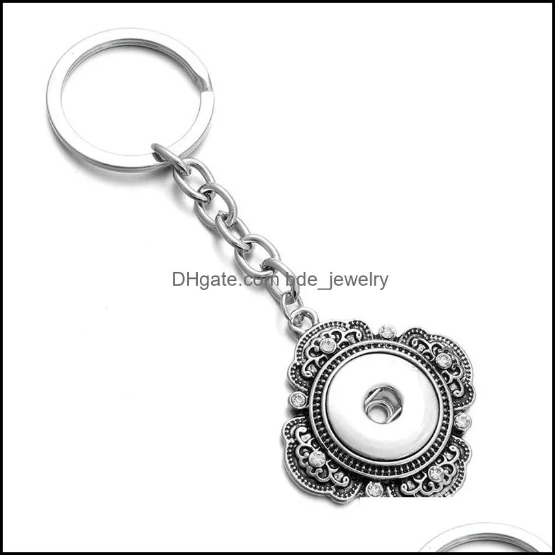12mm 18mm snap button key chains keyring women gifts girl keychain bag pendant jewelry