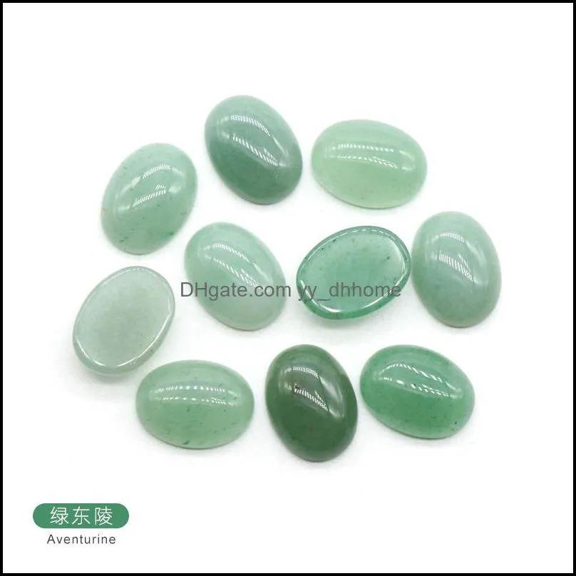 12x16mm flat back assorted loose stone oval cab cabochons beads for jewelry making healing crystal wholesale