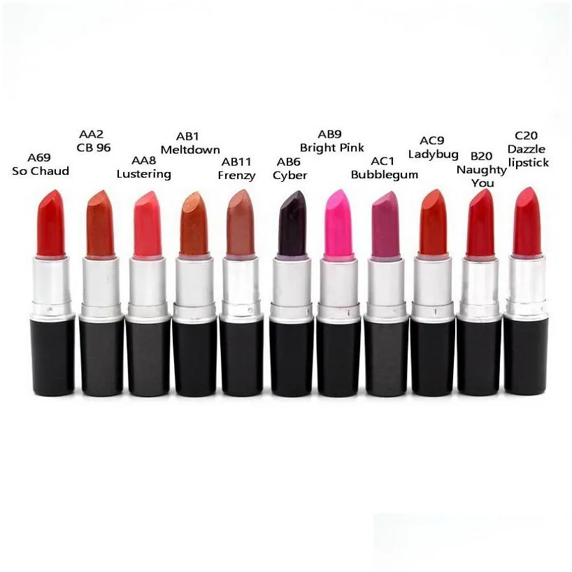 rouge lipsticks lip stick 3g luster matte satin aluminum tube coloris makeup classic lipsticks