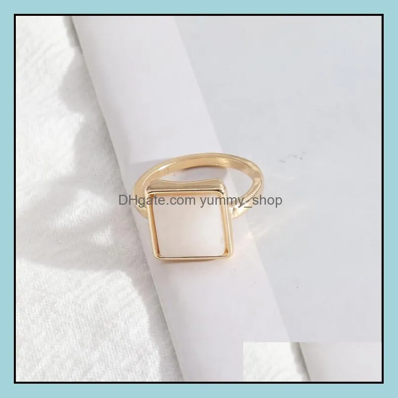 1.2cm square kallaite white green rose pink quartz stone rings fashion inner dia 1.7cm brincos pendientes jewelry for women