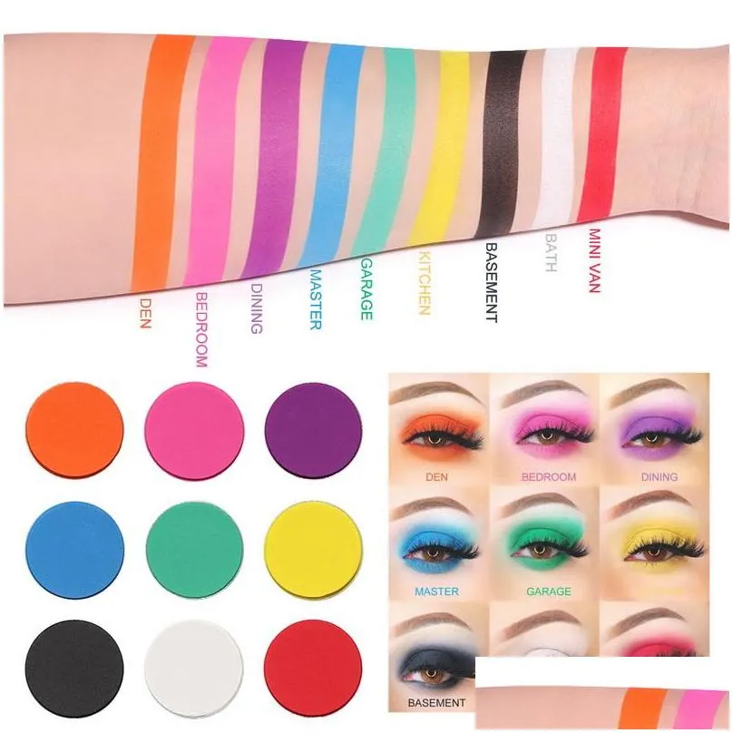 cmaadu 9 color eye shadows palette matte full coverage illuminate and brighten beauty makeup eyeshadow