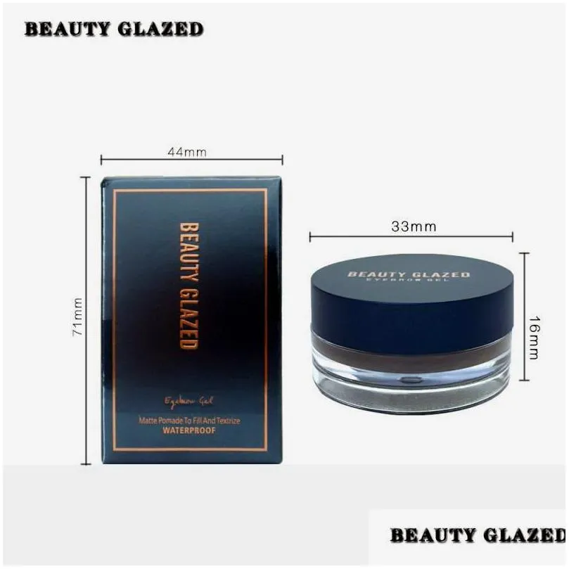 beauty glazed gel eyebrow pomade enhancers eye brow cream 5 colors available with brush head waterproof longlasting natural easy to wear makeup pomada para