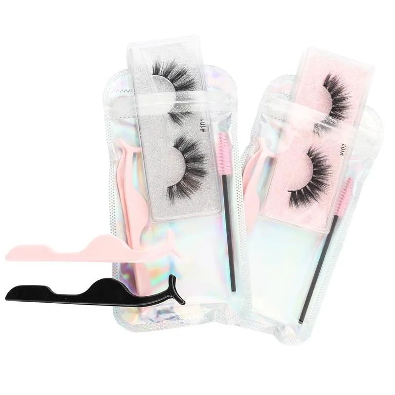 3d lashes false eyelash package laser lash box extensions with brush curler natural thick 100 suppliers coloris beauty makeup lash