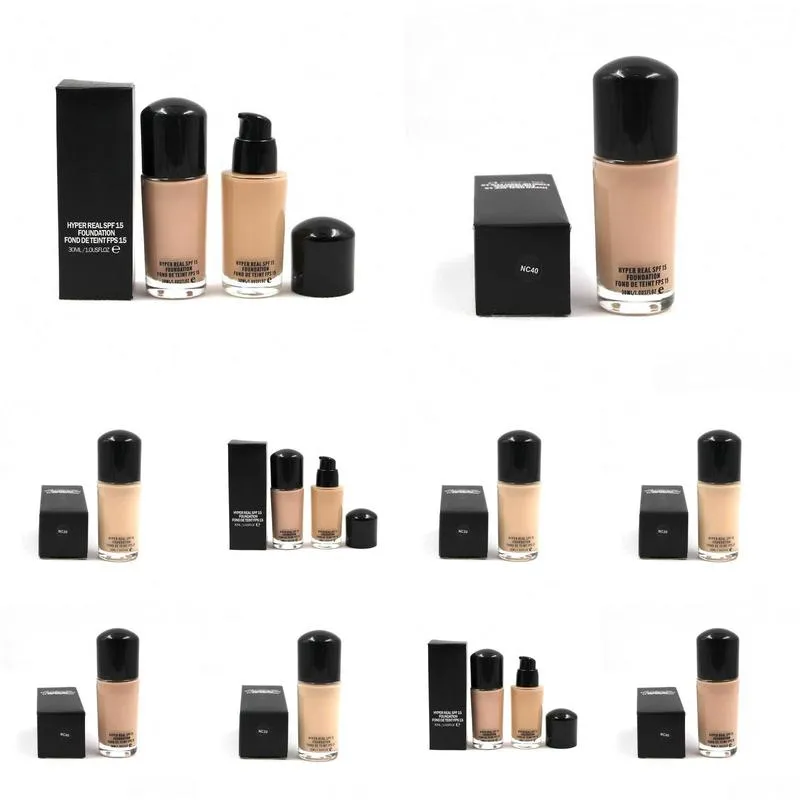 face primer makeup foundation spf 15 moisturizer cream liquid shade woman high coverage nc20 nc40 30ml wholesale make up foundations