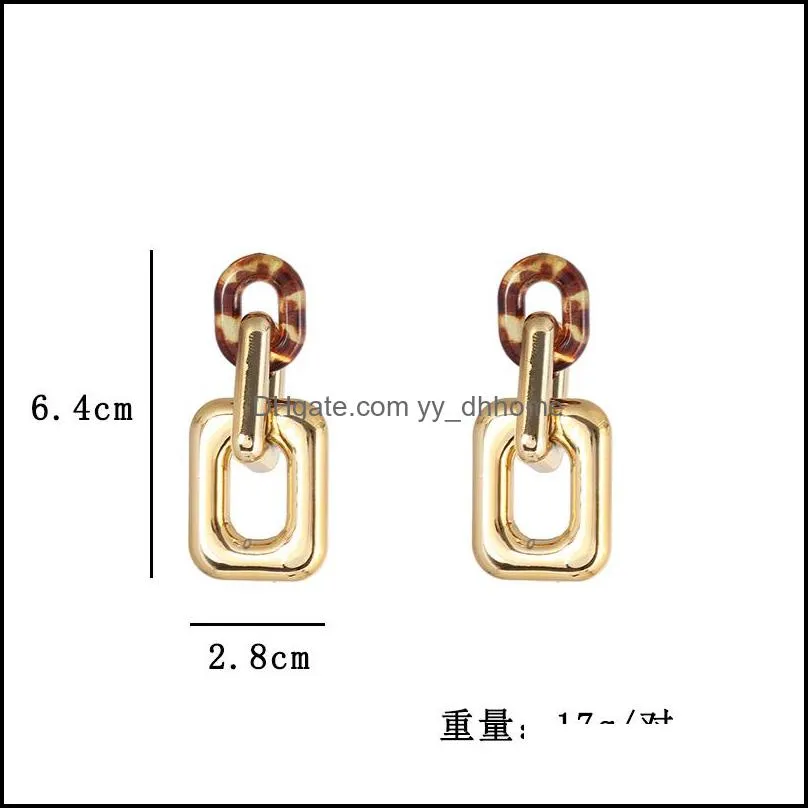 simple inspired metal link chain charms earrings for women dangle earings boutique christmas gifts