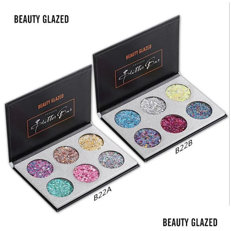 beauty glazed sequin and glitter eye shadow palette multi function diamond shimmer pressed makeup eyeshadow glitter