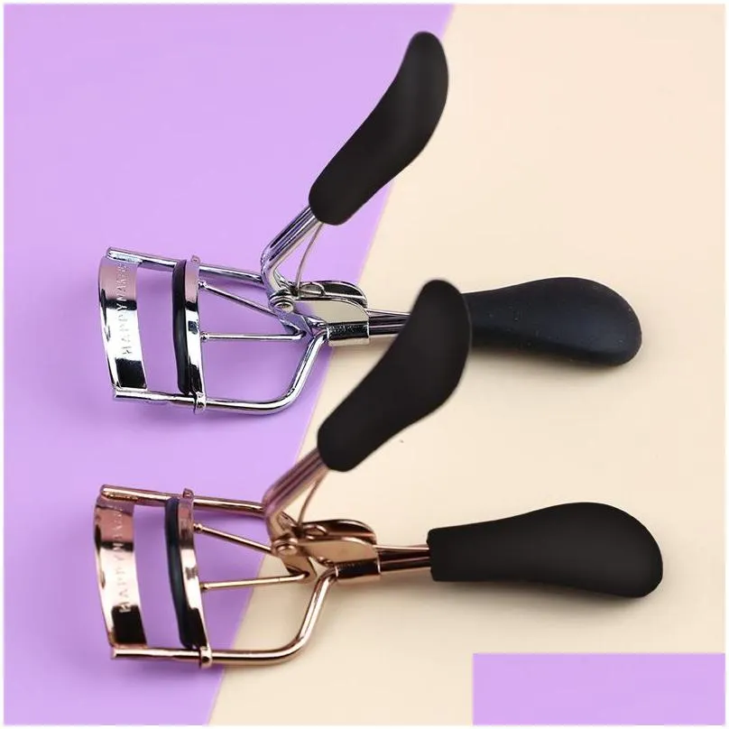 happymakeup nature shape curl eyelash curler stainless steel gold and silver color cosmetic accessories makeup beauty tools