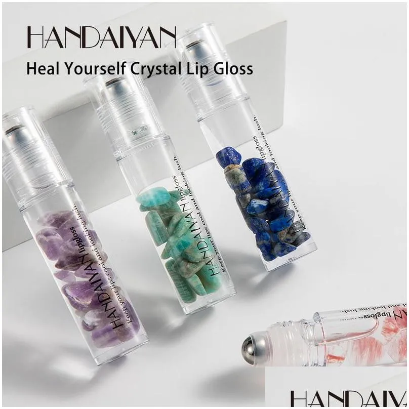 handaiyan crystal ball lip gloss enriched moisturizer hydrating natural longlasing repair damaged lips makeup transparent lipgloss