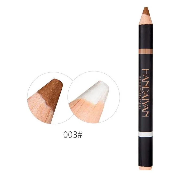 handaiyan 2 in 1 shadows make up eye brow pencil highlighter eyeliner matte and shimmer easy to wear makeup double liner