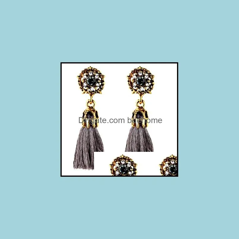 vintage glitter tassel earrings for women in four colors are a versatile winter accessory